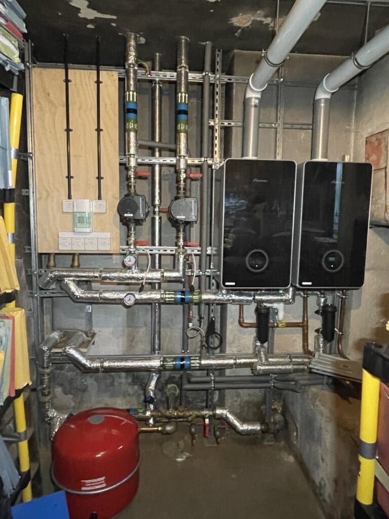 Commercial Plumbing and Heating Support for Community Buildings and Managed Premises in Mulbarton | Allstar Systems Ltd Commercial plumbing and heating engineer working at a managed premises in Mulbarton