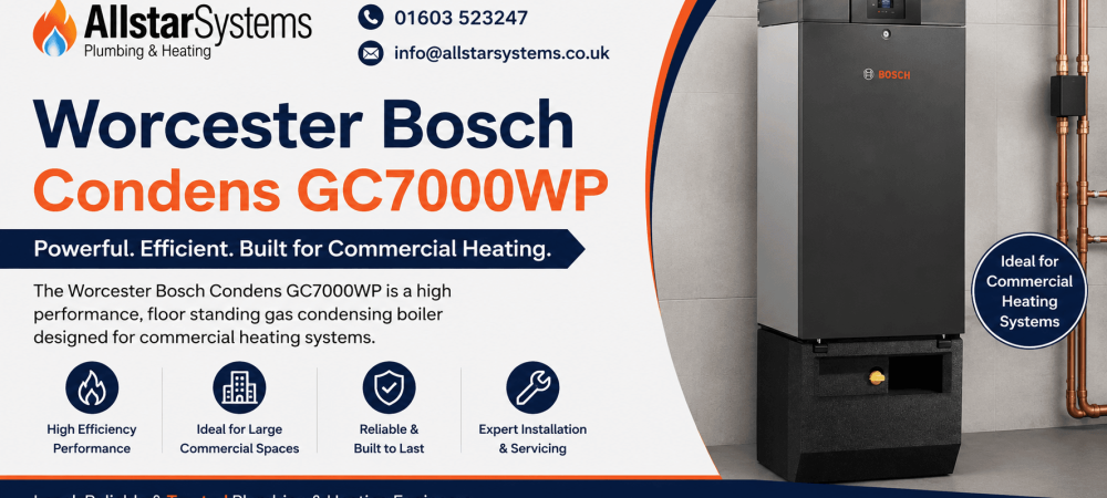 Worcester Bosch Condens GC7000WP boiler featured image from Allstar Systems Plumbing and Heating
