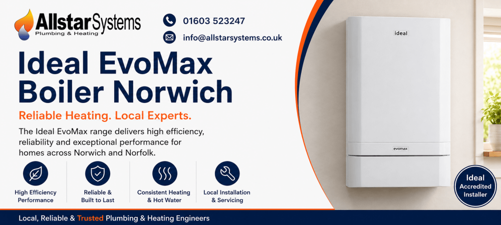 Ideal EvoMax boiler featured image from Allstar Systems Plumbing and Heating