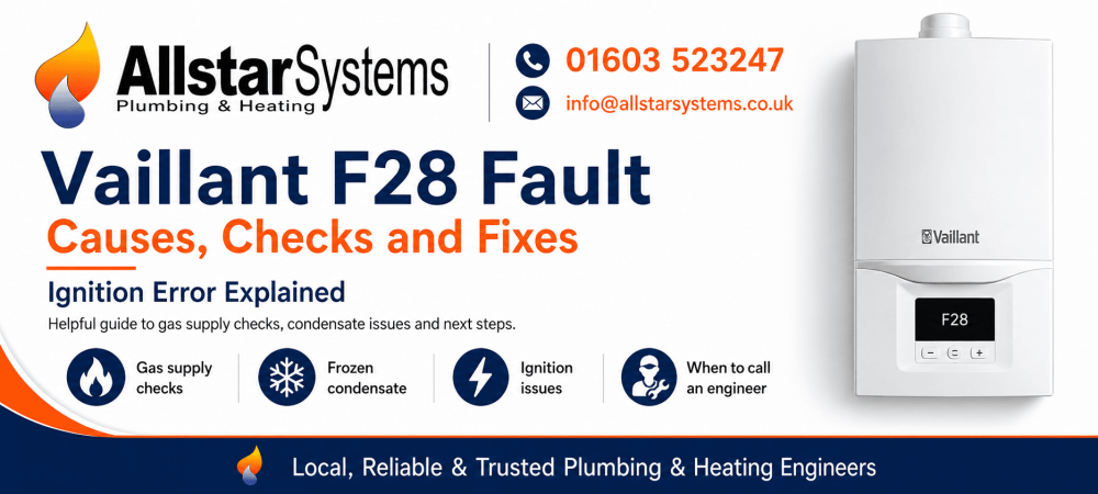 Vaillant F28 ignition error guide from Allstar Systems Plumbing and Heating