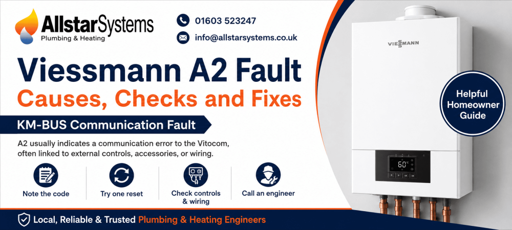 Viessmann A2 KM-BUS communication fault guide from Allstar Systems Plumbing and Heating