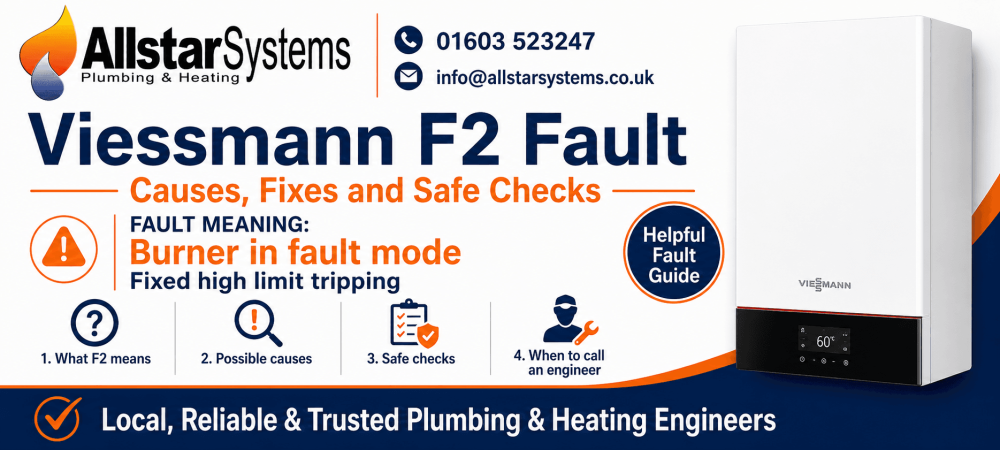 Viessmann F2 burner fault mode guide from Allstar Systems Plumbing and Heating