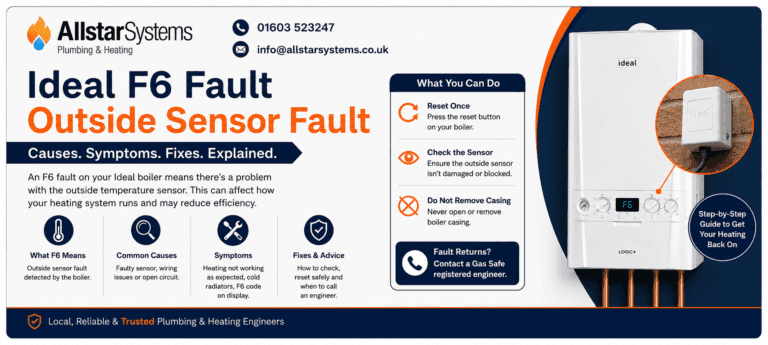 Ideal F6 outside sensor fault guide from Allstar Systems Plumbing and Heating