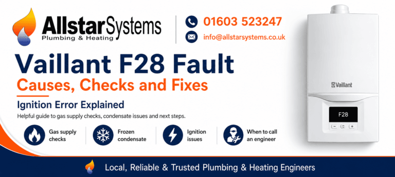 Vaillant F28 ignition error guide from Allstar Systems Plumbing and Heating