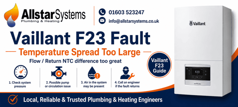 Vaillant F23 temperature spread too large guide from Allstar Systems Plumbing and Heating