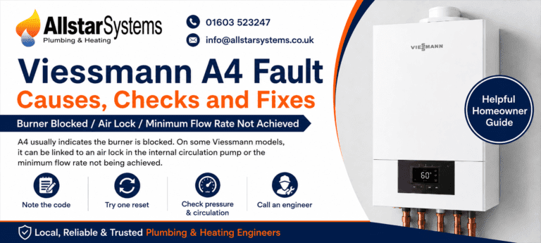 Viessmann A4 burner blocked fault guide from Allstar Systems Plumbing and Heating
