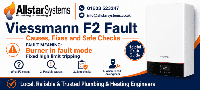 Viessmann F2 burner fault mode guide from Allstar Systems Plumbing and Heating