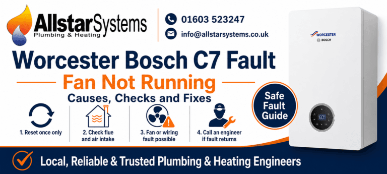 Worcester Bosch C7 fan not running guide from Allstar Systems Plumbing and Heating