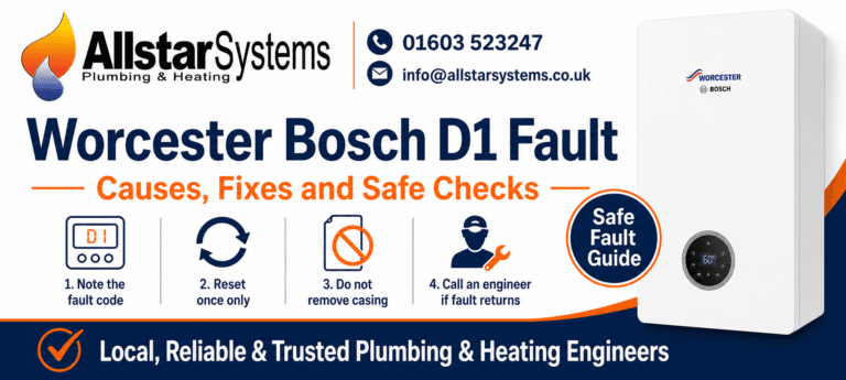 Worcester Bosch D1 fault guide from Allstar Systems Plumbing and Heating